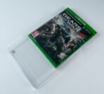 Angled view of MOBO Crystal Box Microsoft Xbox One Game Protector – Transparent 0.5 mm PET case highlighting edges and shine