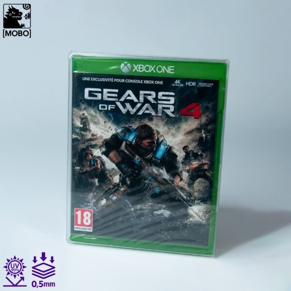 Front view of MOBO Crystal Box Microsoft Xbox One Game Protector – Transparent 0.5 mm PET case for sealed Xbox One game