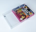 Angled view of MOBO Crystal Box Nintendo Gameboy Game Protector – Transparent 0.5 mm PET case showing edge definition and clarity