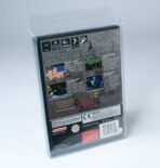Rear view of MOBO Crystal Box Nintendo GameCube Game Protector – Transparent 0.5 mm PET case showing closure and fit
