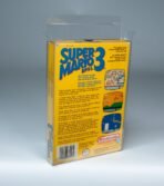 Rear view of MOBO Crystal Box Nintendo NES Game Protector – Transparent 0.5 mm PET case showing closure and precision fit