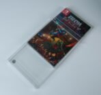 Angled view of MOBO Crystal Box Nintendo Switch Game Protector – Transparent 0.5 mm PET case showing structure and clarity