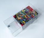 Angled shot of MOBO Crystal Box Pokémon Bundle Protector – Transparent PET case showing the side perspective and structural clarity.