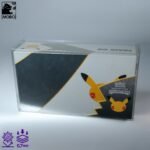 Front view of MOBO Crystal Box Pokémon Celebrations UPC Protector – Transparent 0.7 mm PET case for sealed Pokémon Celebrations UPC boxes