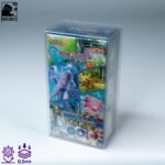 Front view of MOBO Crystal Box Pokémon Japan Thin Booster Box Display Protector – Transparent 0.5 mm PET case for sealed Japanese thin box