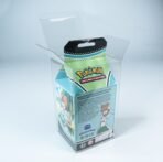 Rear view of MOBO Crystal Box Pokémon Milk Carton Protector – Transparent 0.5 mm PET case showing closure and snug fit