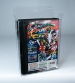 Rear view of MOBO Crystal Box SNK Neo Geo Blazing Star Protector – Transparent 0.7 mm PET case showing closure alignment