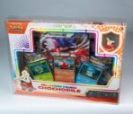 Front view of MOBO Crystal Box Pokémon Paldea Collection Chochodile Protector – Transparent 0.6 mm PET case for sealed Paldea box