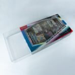 Rear view of MOBO Crystal Box Pokémon Prismatic Evolution Premium Collection Protector – Transparent 0.6 mm PET case showing rear closure and structure